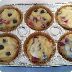 Muffin Cherries and Chocolate chip - International Cooking Blog
