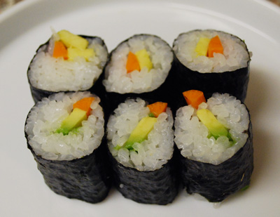 Avocado and Carrot Maki - International Cooking Blog