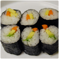 Avocado and Carrot Maki - International Cooking Blog