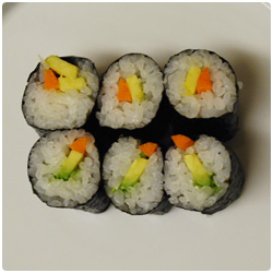 Avocado and Carrot Maki - International Cooking Blog
