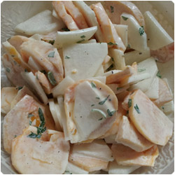 Daikon Radish and Persimmon Salad - International Cooking Blog