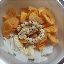 Daikon Radish and Persimmon Salad - International Cooking Blog