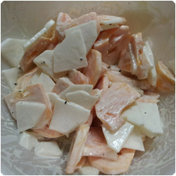 Daikon Radish and Persimmon Salad - International Cooking Blog