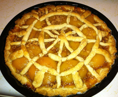 Peaches and Amaretti Pie - International Cooking blog