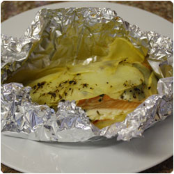 Salmone al Cartoccio - Foil-Baked Salmon with Potato - International Cooking Blog
