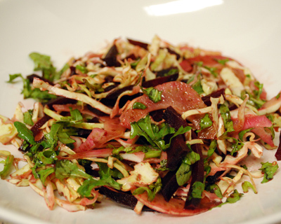beet, cabbage fennel salad - internatiolnal cooking blog