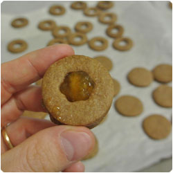 Spicy Dough Biscuit with Orange Jam and Nutella filling