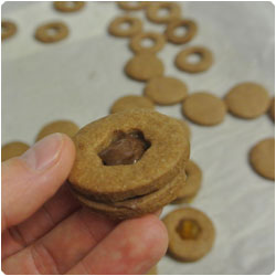 Spicy Dough Biscuit with Orange Jam and Nutella filling