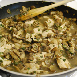 Chicken with Mushroom Cream and Basmati Rice - International Cooking Blog
