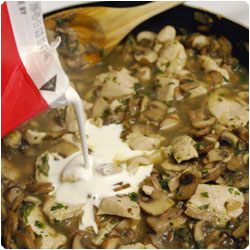 Chicken with Mushroom Cream and Basmati Rice - International Cooking Blog