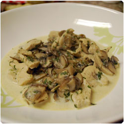 Chicken with Mushroom Cream and Basmati Rice - International Cooking Blog