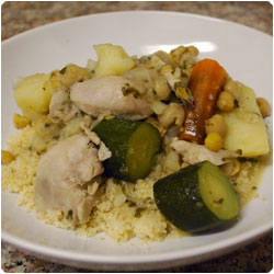 Vegetables and Boiled Chicken CousCous