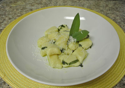 Ricotta Gnocchi with Sage and Parmesan Sauce