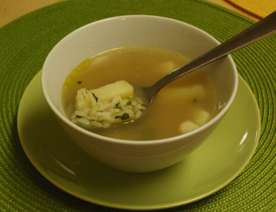 Parsely Rice Soup - The International Cooking Blog