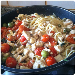 Pasta with Swordfish and Cherry Tomatoes - International Cooking Blog
