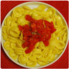 Pasta with saffron and tomatoes