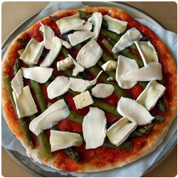 The International Cooking Blog - Pizza Asparagus and Brie