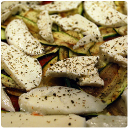 The International Cooking Blog - Pizza shallot and zucchini