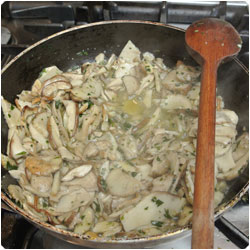 Porcini Trifolati - Cooking with Enrica Rocca