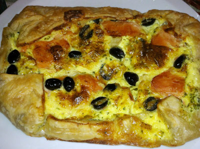 Quiche with Salmon, Artichokes and Black Olives - International Cooking Blog