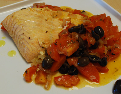 Salmon Filet with fresh tomatoes - The International Cooking blog