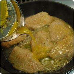Orange sauce scaloppini - internatiolnal cooking blog