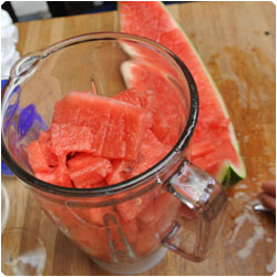 Watermelon Gazpacho with Shrimp - Cooking with Enrica Rocca
