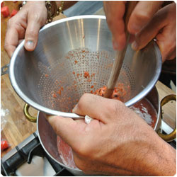 Watermelon Gazpacho with Shrimp - Cooking with Enrica Rocca