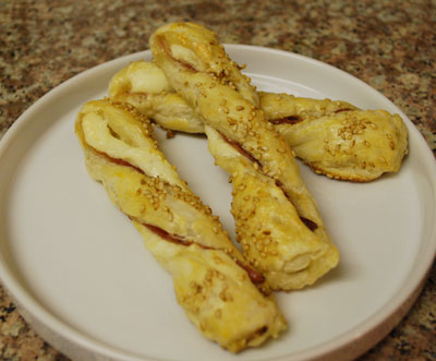 Speck, Cheese and Sesame Breadsticks - International Cooking Blog