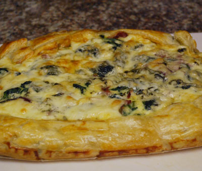 Spinach and Gorgonzola Quiche - international cooking blog